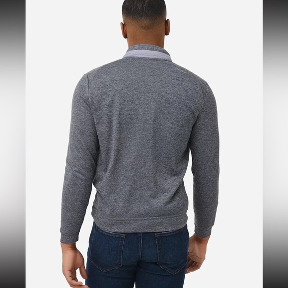 Johnnie-O Seal Gray Reflex Prep-Formance 1/4 Zip Pullover M - Picture 2 of 8